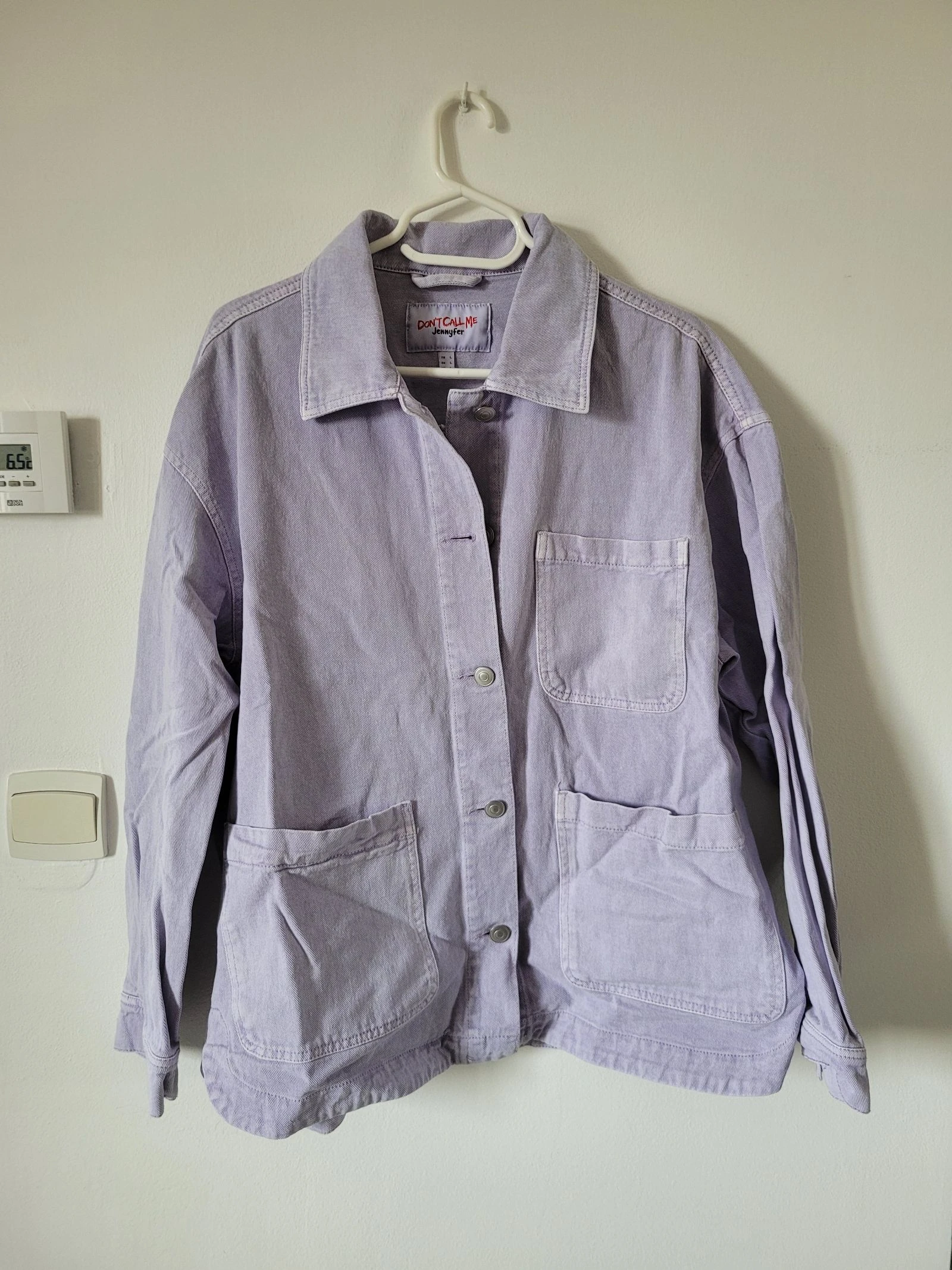 Veste en jean oversize lilas Don't Call Me Jennyfer – Taille L – 100 % coton